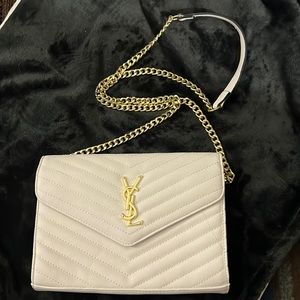 Stunning Quilted White YSL Bag